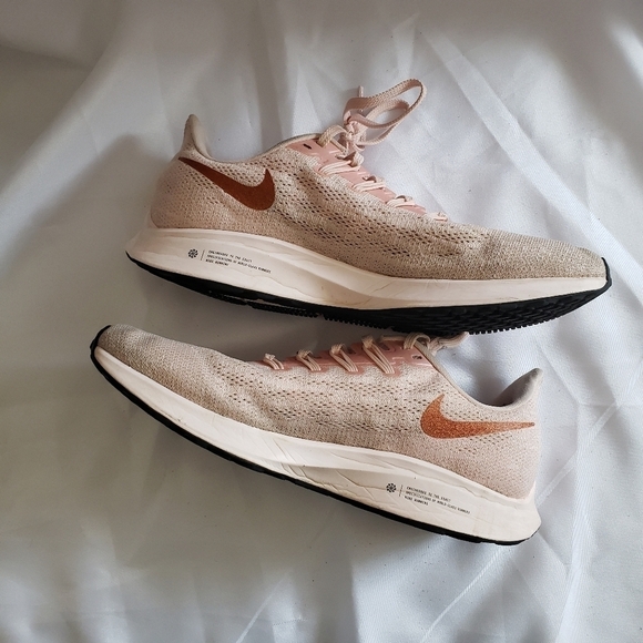 Nike Zoom Pegasus 36 Running Shoes Sneakers Rose Gold Pink Womens Size 9 - Picture 7 of 10